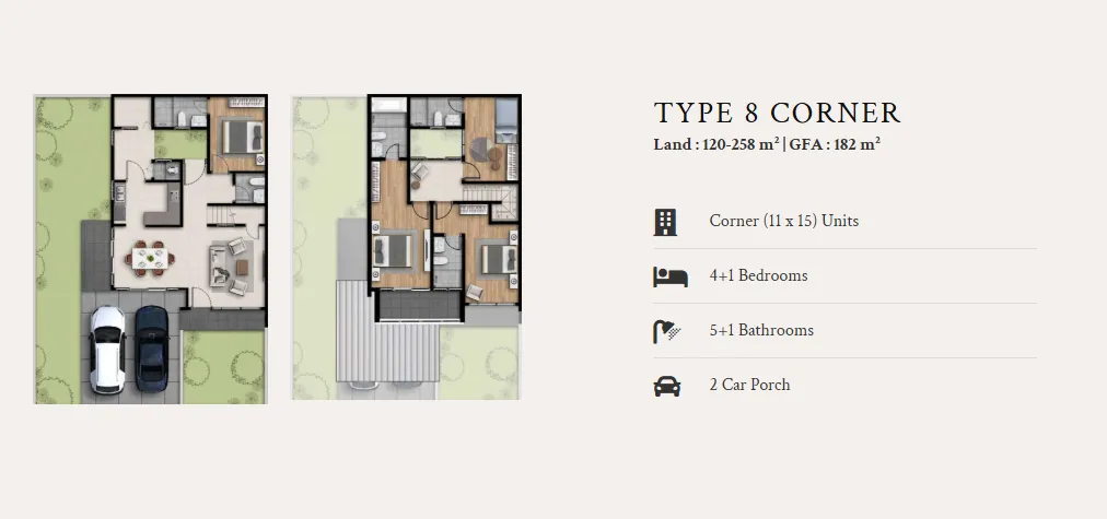 Floor plan for Type 8 Corner